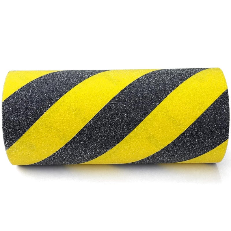 SX Black/Yellow Anti Slip Tape 12" x 33 FT, Heavy-Duty Grip Tape for Stairs Outdoor Waterproof Safety Non Skid Roll High Traction Non Slip Treads with Hard-Wearing Surface - Image 1